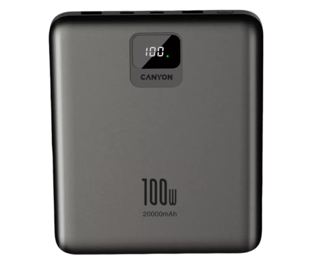 CANYON PB-2008 LED 20000 mAh PD100W QC3.0 Ciemnoszary CNE-CPB2008DG - 1283209 - zdjęcie 5